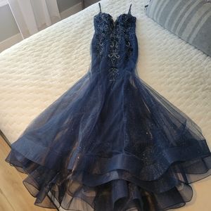 Navy Blue Jovani Gown